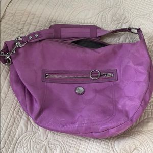 Bubblegum Pink Daisy Coach Bag in Orchid